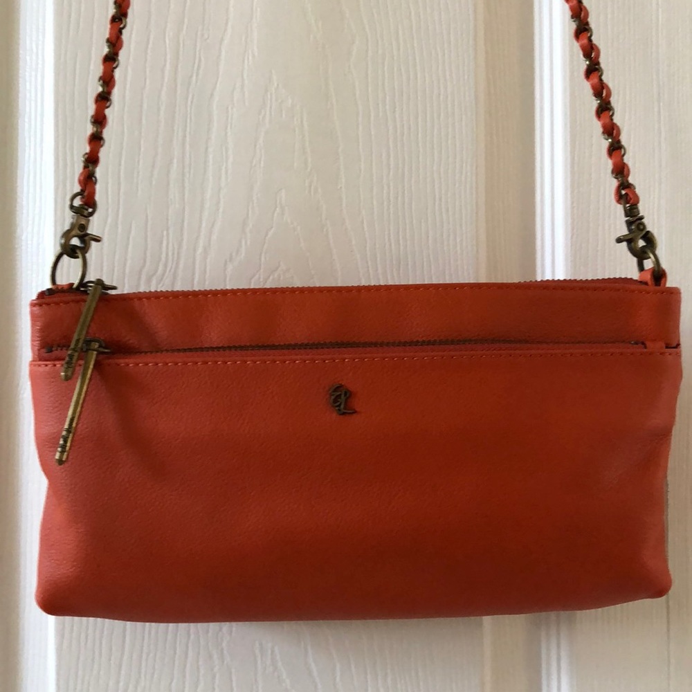🌼Elliott Luca Orange Leather Crossbody Bag🌼